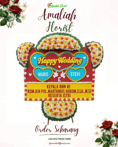 Papan Bunga Pernikahan Bintaro White House
